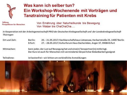 Workshop-Wochenende für Krebspatienten in Berlin und Erfurt