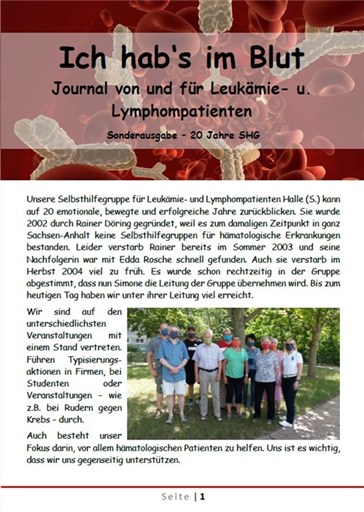 Sonderausgabe zum 20-jährigen Jubiläum der Selbsthilfegruppe